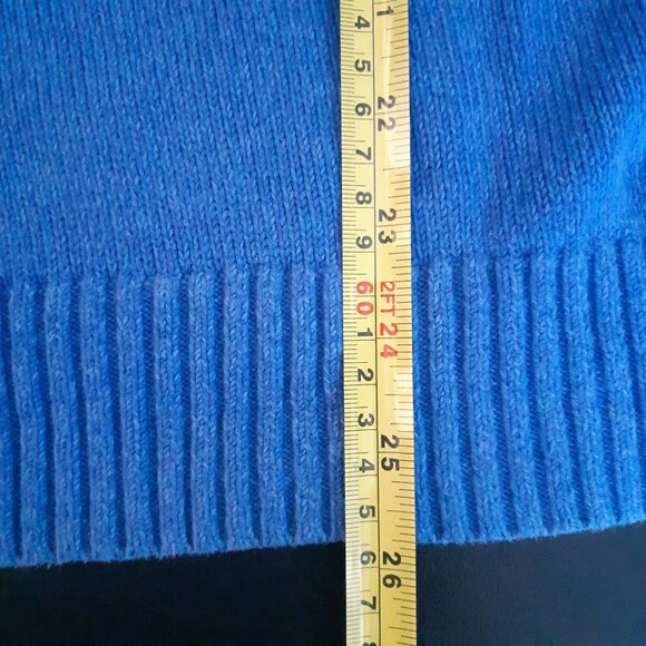 GAP SZ M Azure Blue 100% Cotton Quarter Zip Sweater - Picture 14 of 14